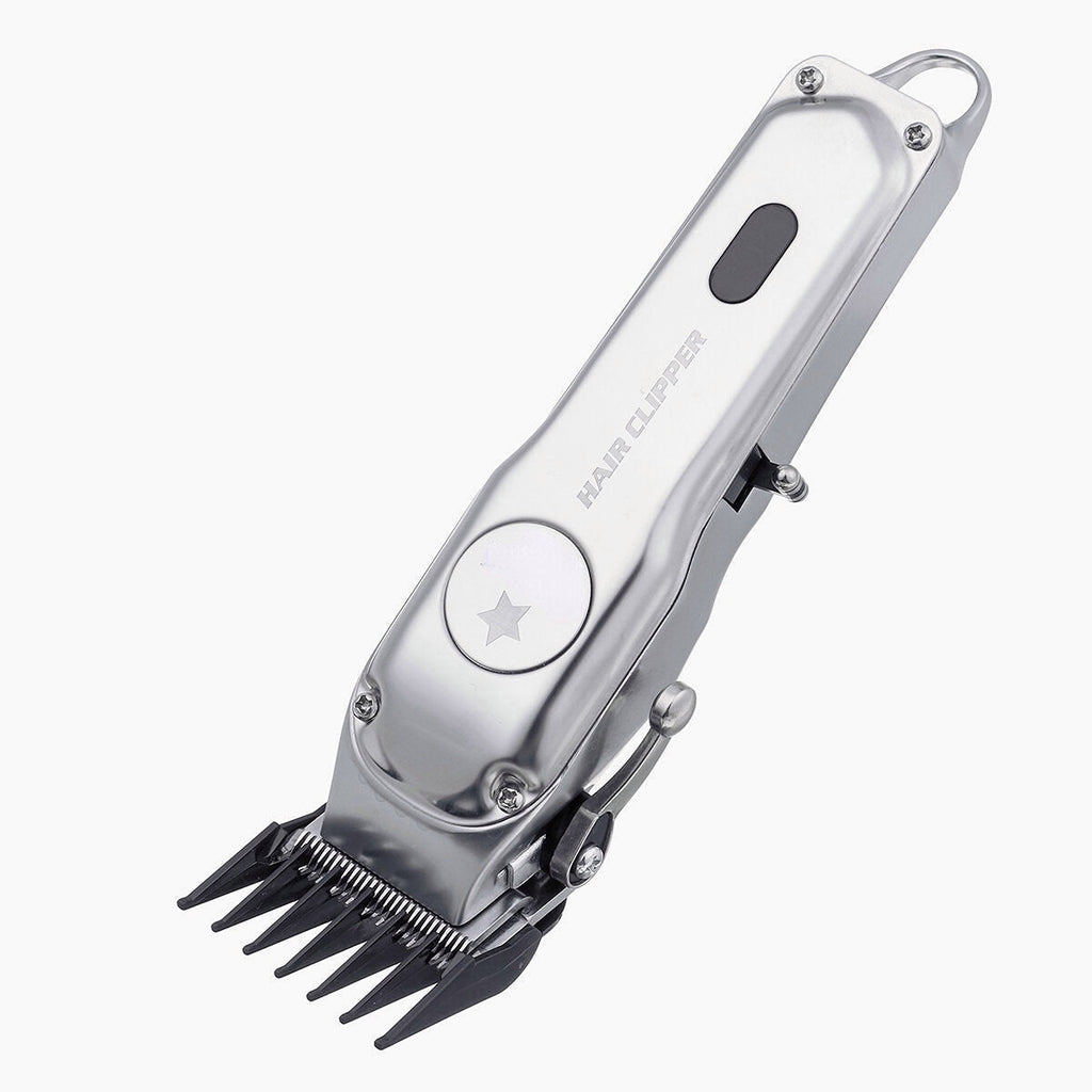 Metal Electric Hair Clipper Barber Professional Rechargeable Hair Trimmer Cutter