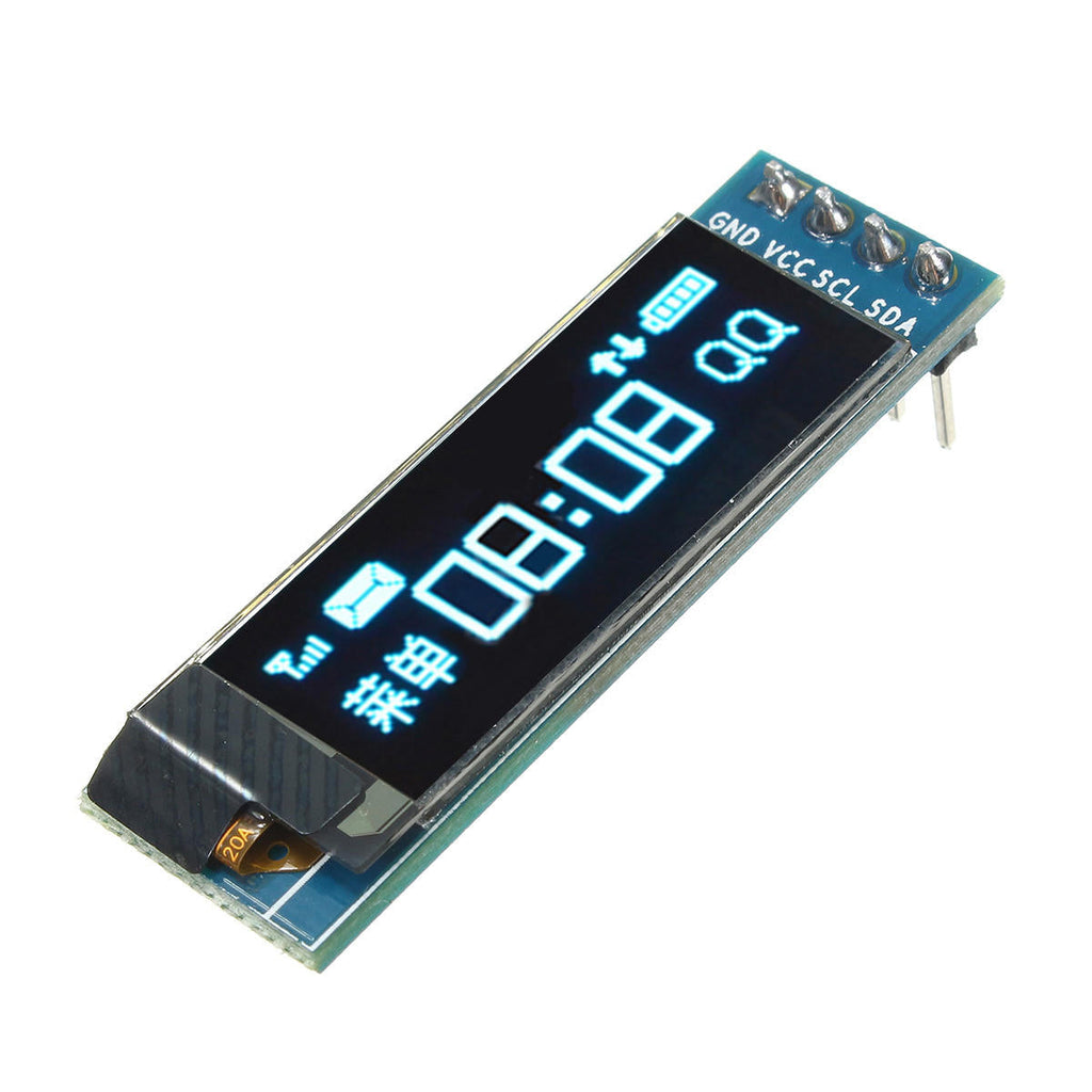 5Pcs Geekcreit 0.91 Inch 128x32 IIC I2C Blue OLED LCD Display DIY Oled Module SSD1306 Driver IC