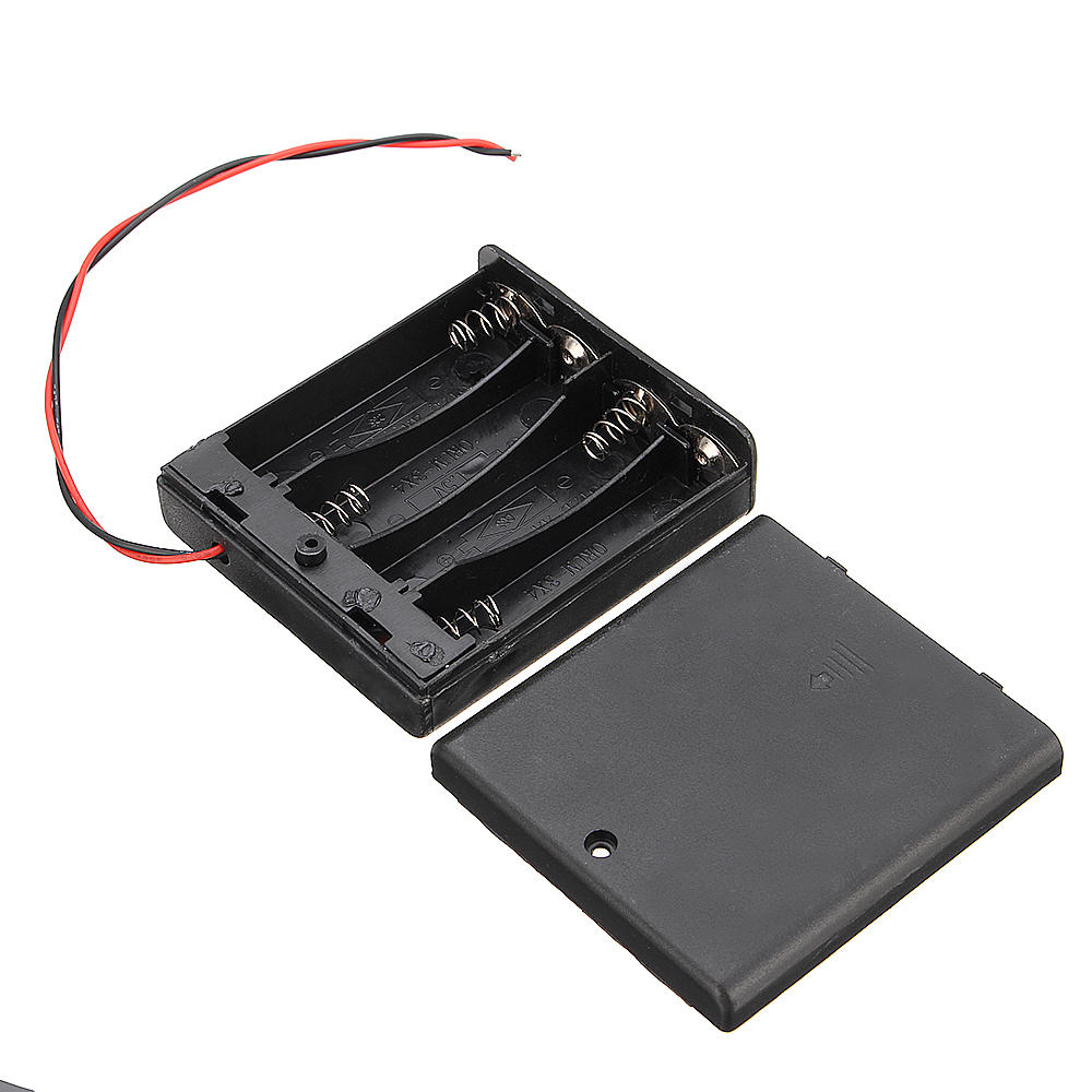 5pcs 4 Slots AA Battery Box Battery Holder Board with Switch for 4xAA Batteries DIY kit Case