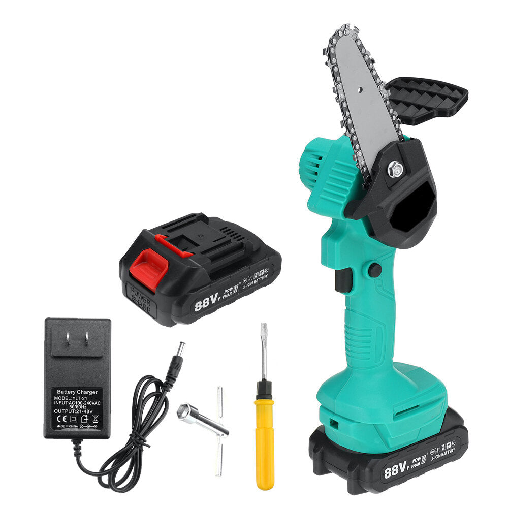 4in 1200W Electric Chain Saw Handheld Logging Saw With 2pcs 7500mah Battery