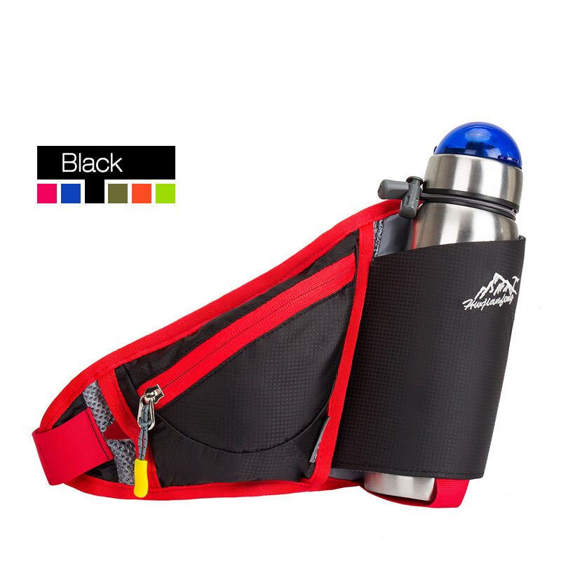 Multifunction Bottle Carrier Portable Outdoor Waist Bag Sports Pack Bag Storage Phone Bag Wallet