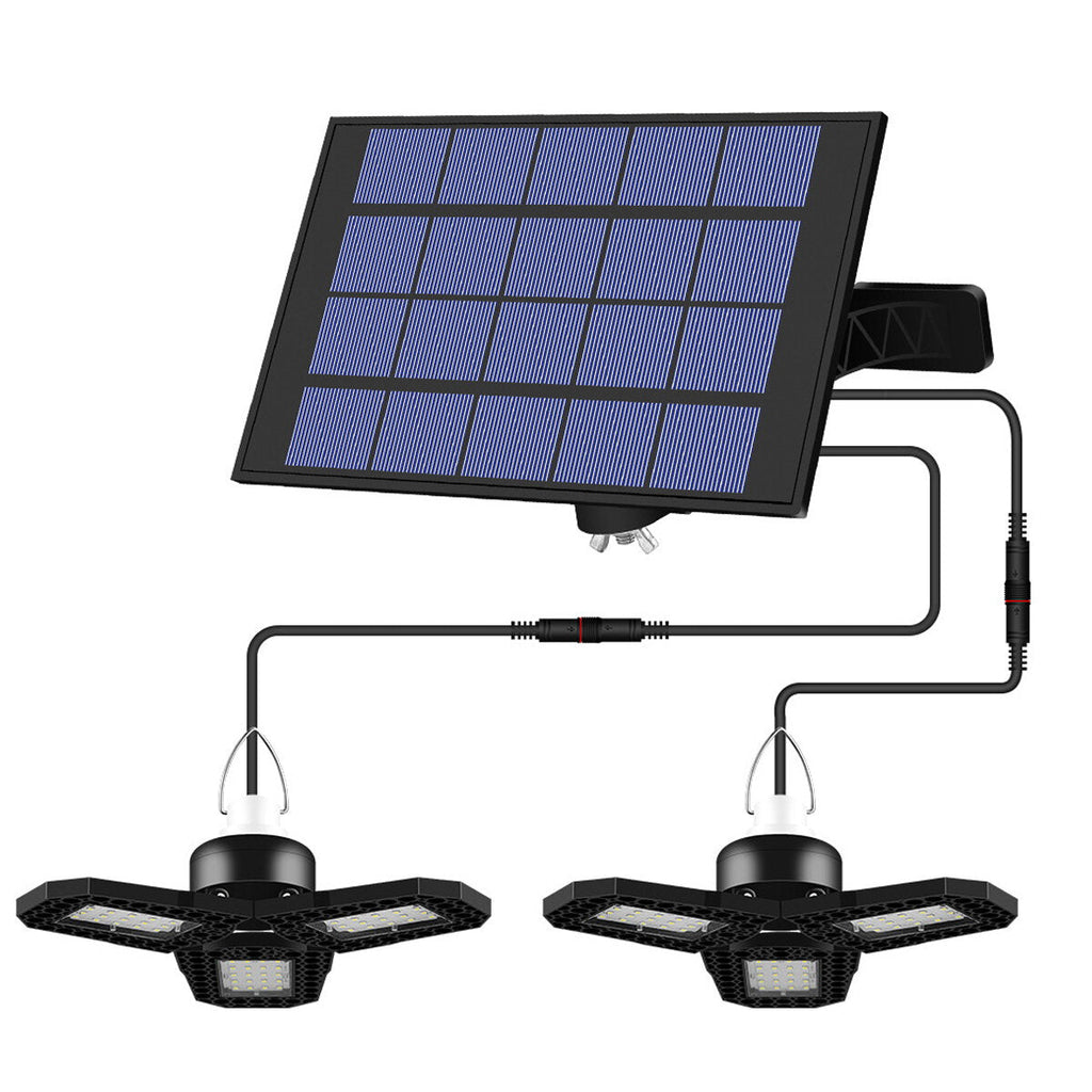 Solar Power Garage Light Deformable Outdoor Indoor Garden Ceiling Shed Shop Lamp