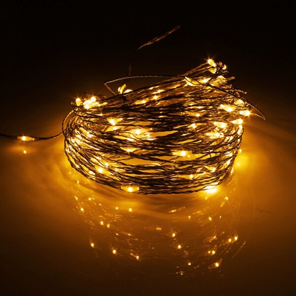 20M 200 LED Solar Powered Copper Wire String Fairy Light Xmas Party Decor