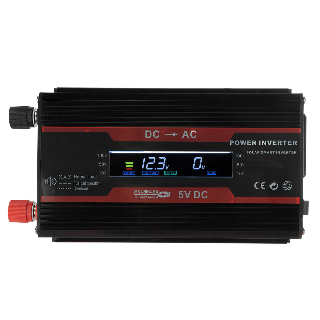 4000W Peak Power Inverter Intelligent Color Screen Dual USB Port Inverter 300W Rated DC To AC Inverter