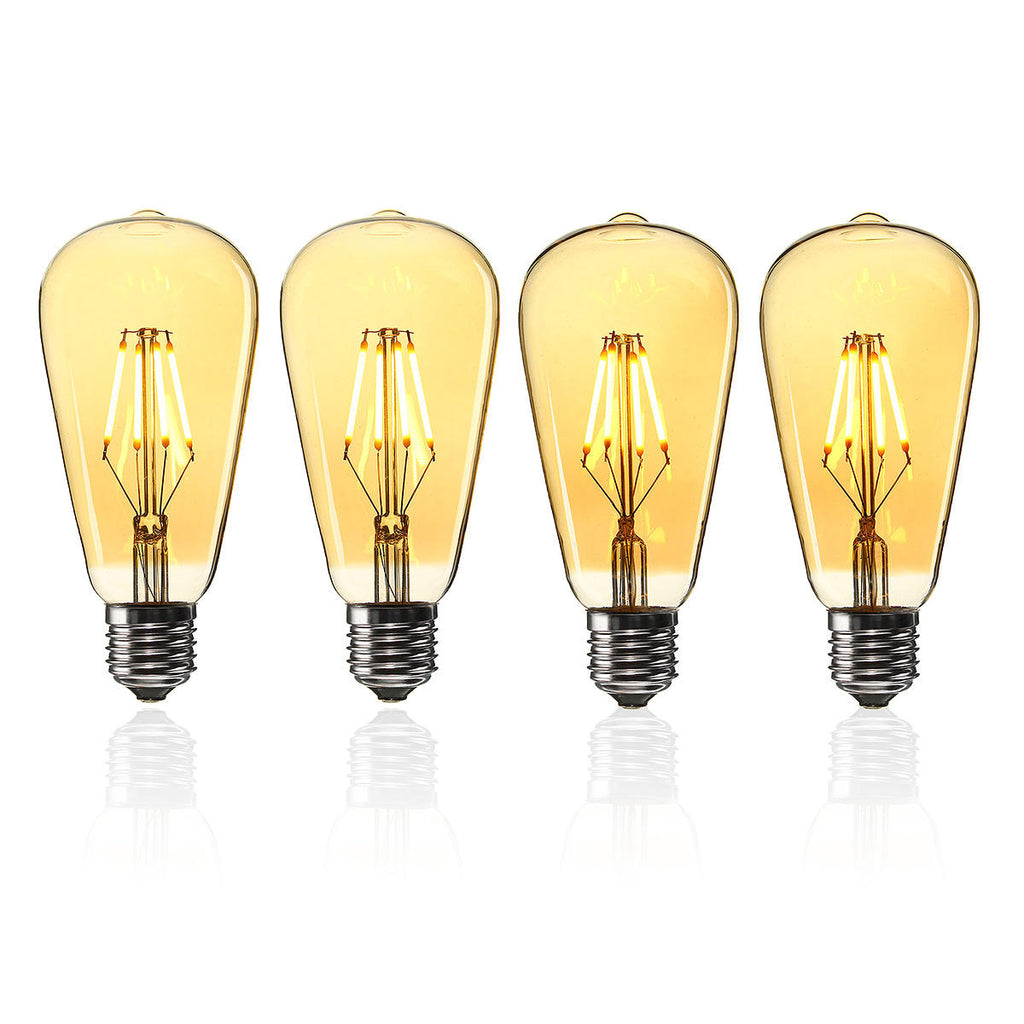 4W Golden Cover Dimmable Retro Vintage Filament LED Bulb Light Lamp AC110/220V