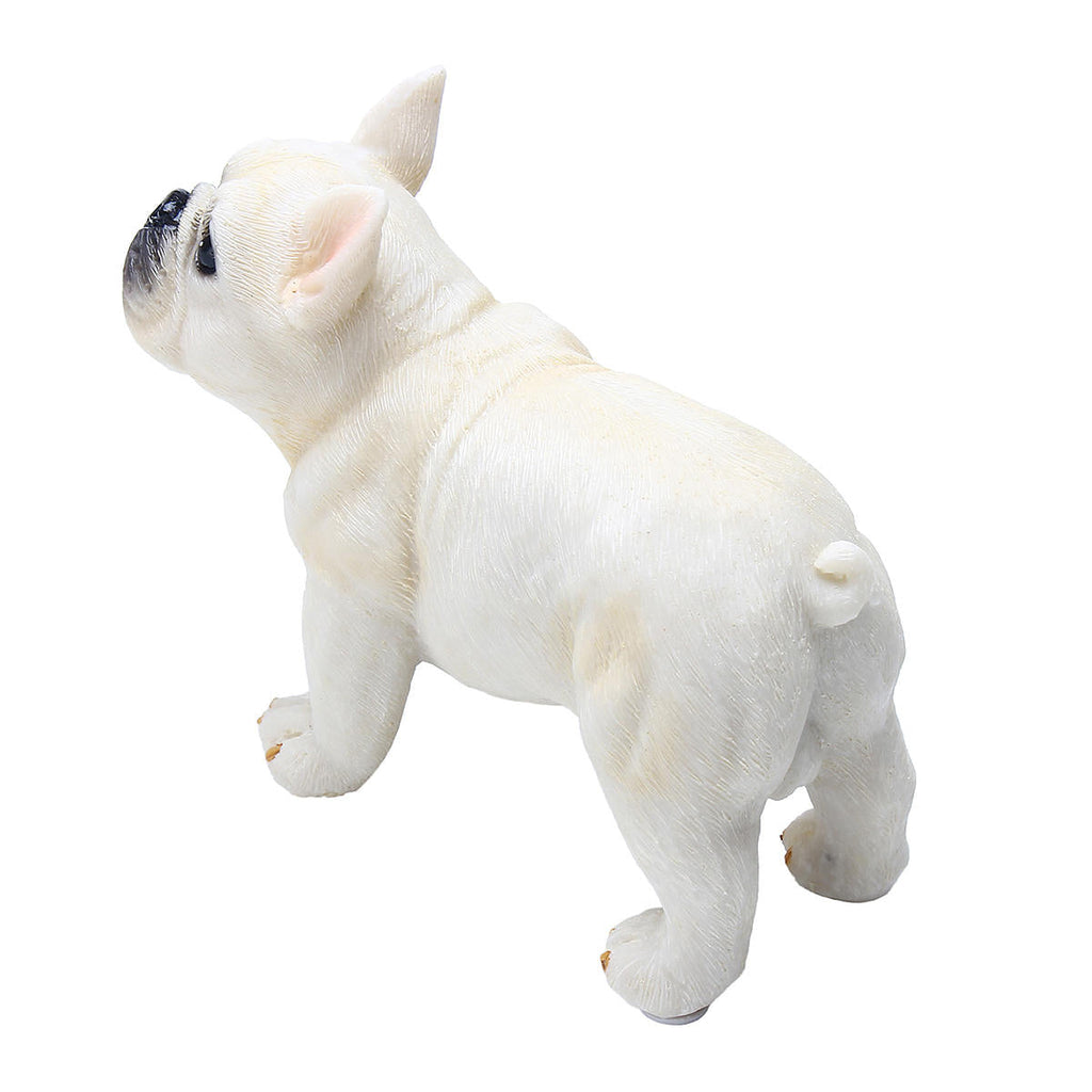 French Bull Dog Realistic Lifelike Resin Collection Figuine Statue Kid Toys Gift