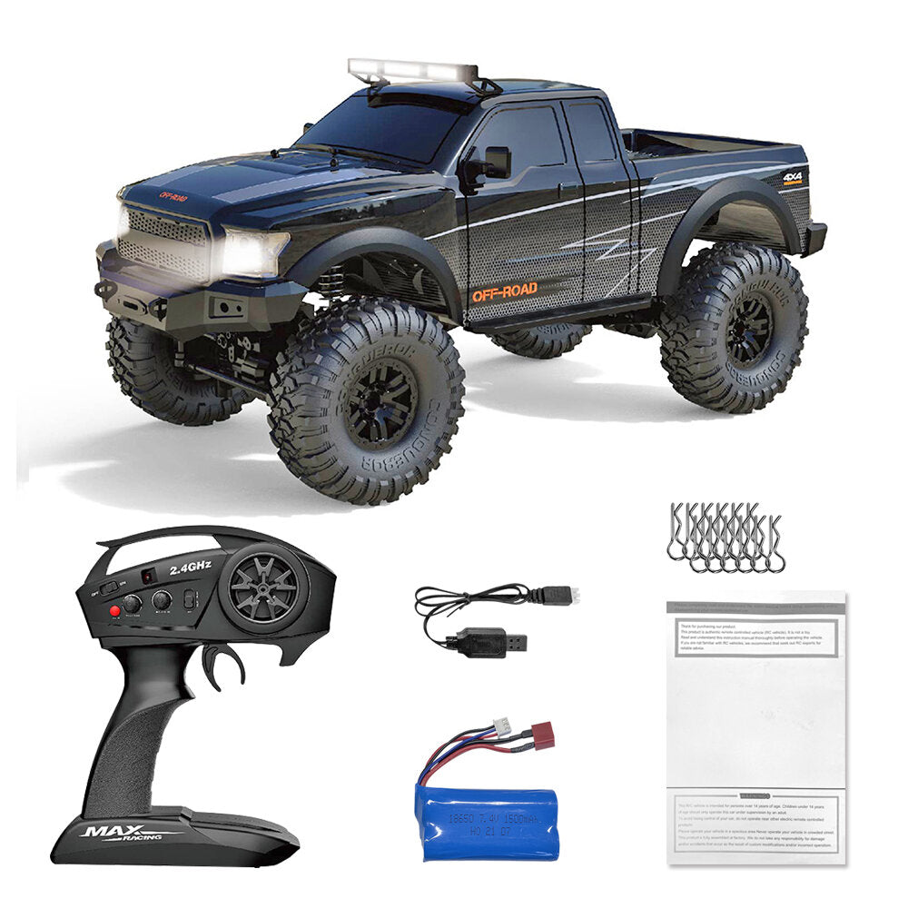 1/10 2.4G 4WD RC Car Full Proportional Rock Crawler Pickup Off-Road Truck Vehicles Toys