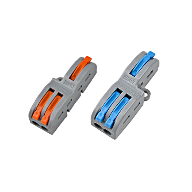 Wire Connector 1 In 2 Out Wire Splitter Terminal Block Compact Wiring Cable Connector Push-in Conductor