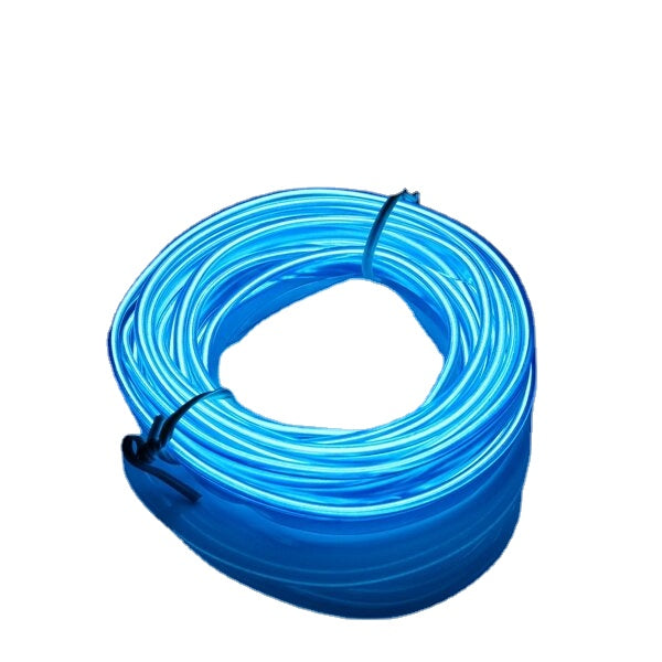 2M Neon Light Glow EL Wire Car Rope Strip + Car Charger Driver