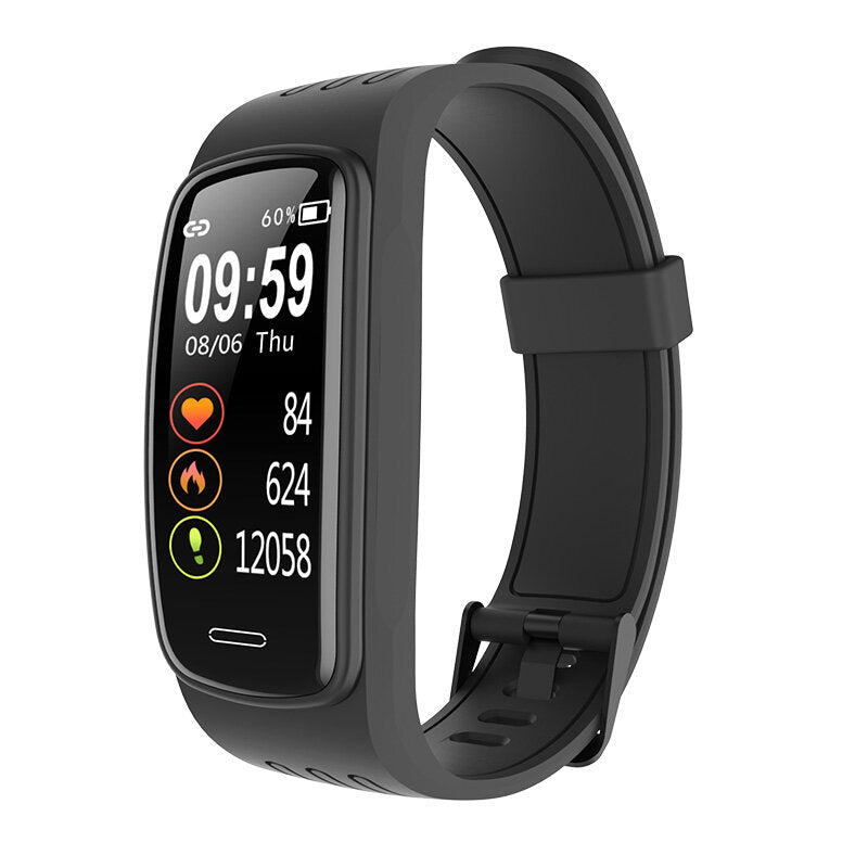 IP68 Waterproof SpO2 Heart Rate Blood Pressure Monitor Sport Route Track Weather Forecast Smart Watch