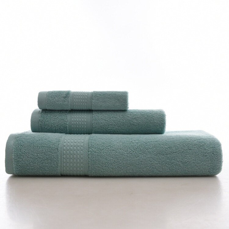 Bath Pure Towels Long Stapled Cotton Beach Spa Thicken Super Absorbent Towel Sets