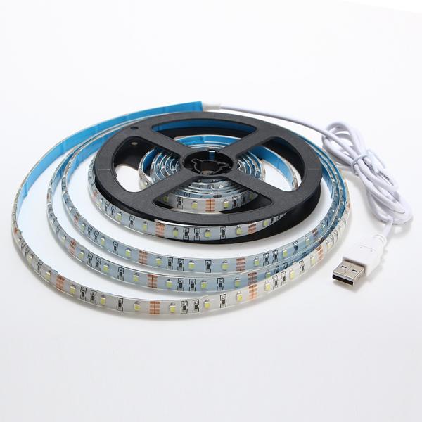 1M Waterproof USB SMD3528 TV Background Computer LED Strip Tape Flexible Light DC5V