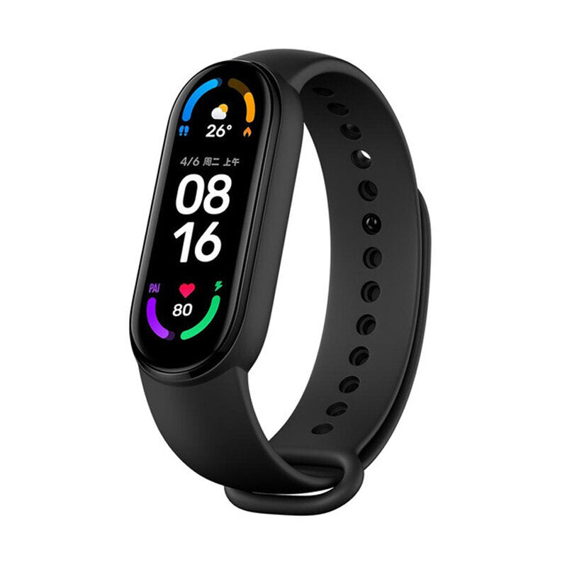 1.56 Inch 326 PPI AMOLED Retina Screen Wristband Heart Rate Blood Oxygen Monitor 130+ Watch Faces 30 Sports Modes 5ATM Waterproof BT5.0 Smart Watch