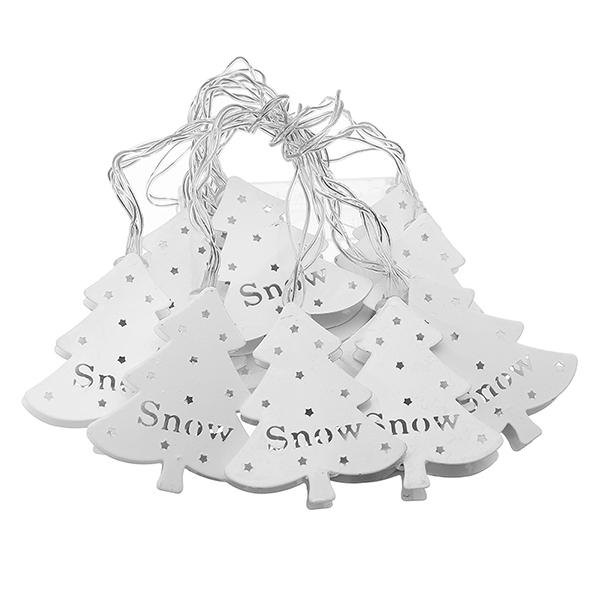 Battery Powered 10LEDs Snowflake Metal Warm White Pure White Green String Light for Christmas