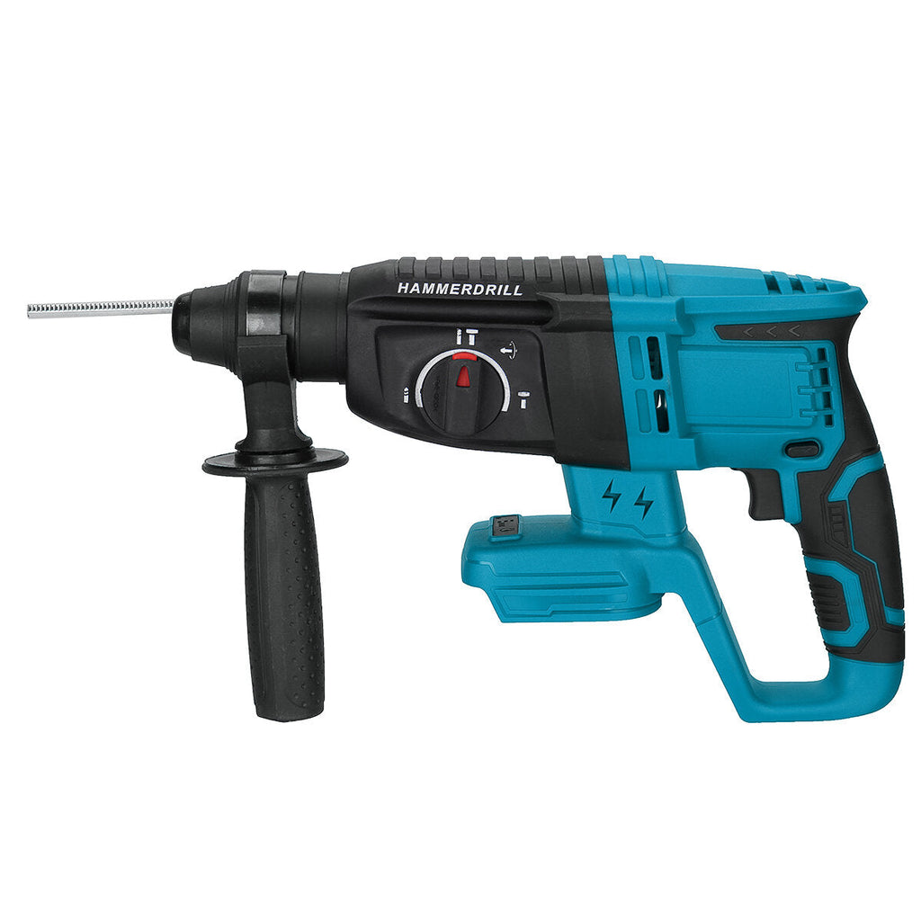 4800bpm Electric Rotary Hammer Drill W/ Rotation Handle Punch Chisel Power Tool For Makita 18V Battery