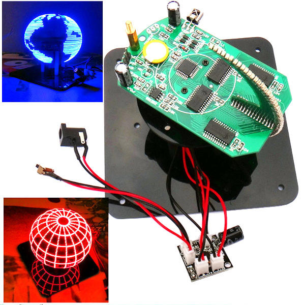 DIY Spherical Rotating LED Kit POV Soldering Training Kit