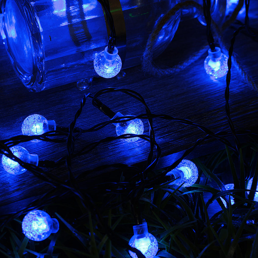 21ft Solar Powered String Lights 30 Crystal Balls Outdoor Home LED Fairy Lights Decorations