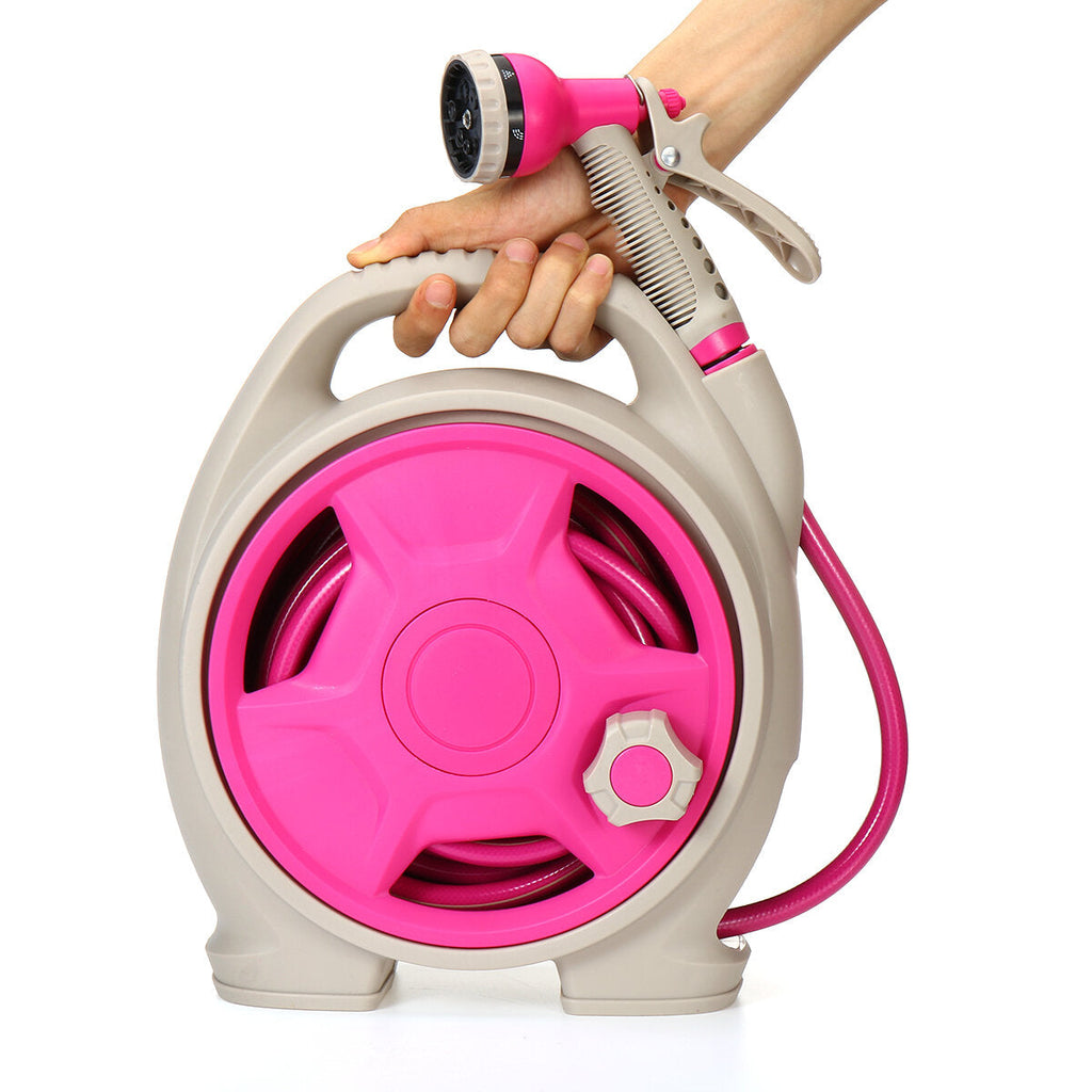 Portable Watering Irrigation Garden Water Spray Car Washing Hose Pipe Reel