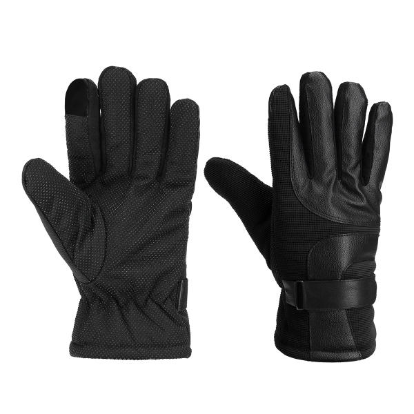 Motorcycle Leather Gloves Touch Screen Winter Warm Waterproof