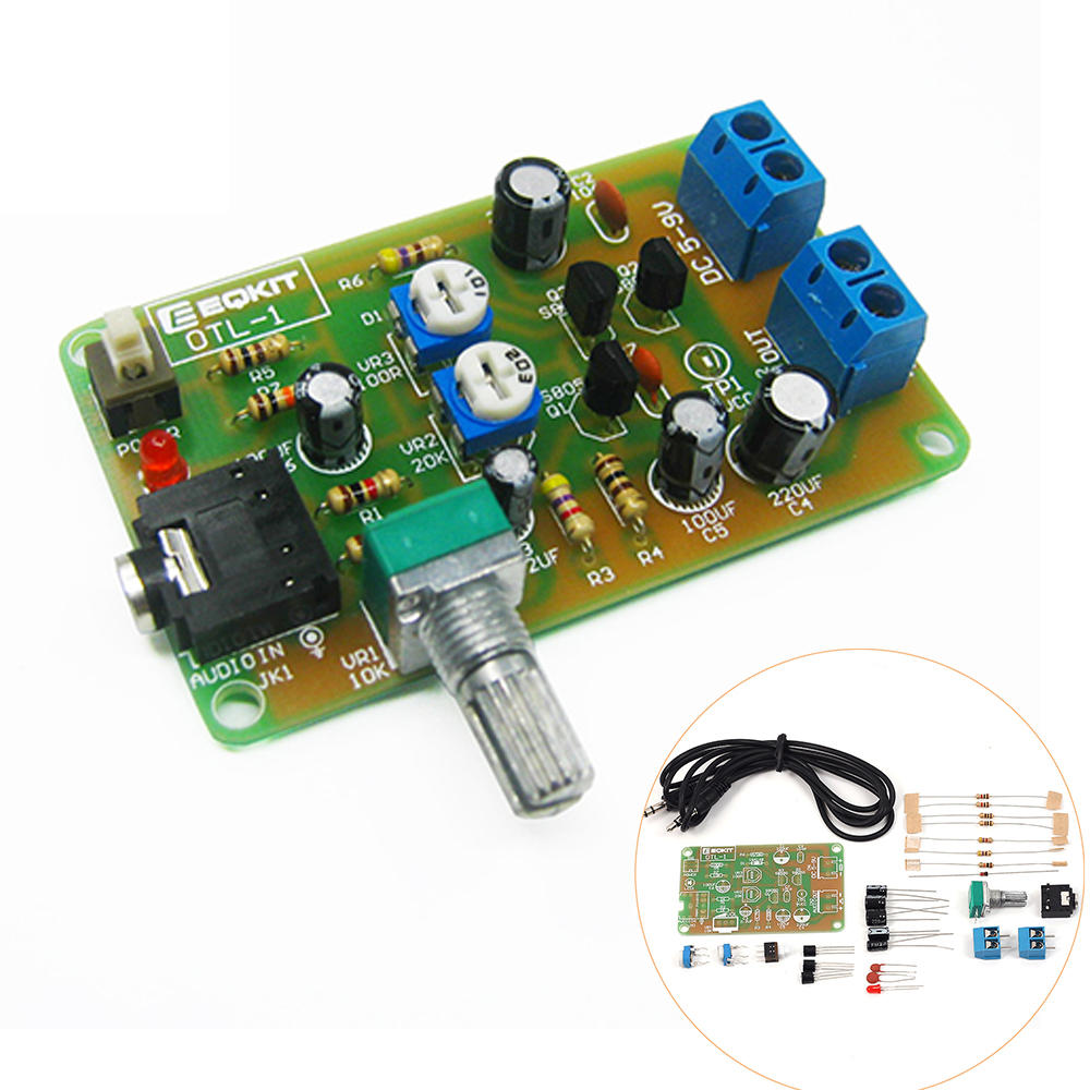 Power Amplifier Circuit DIY Kit High Sensitivity OTL Discrete Component Amplifier Kit