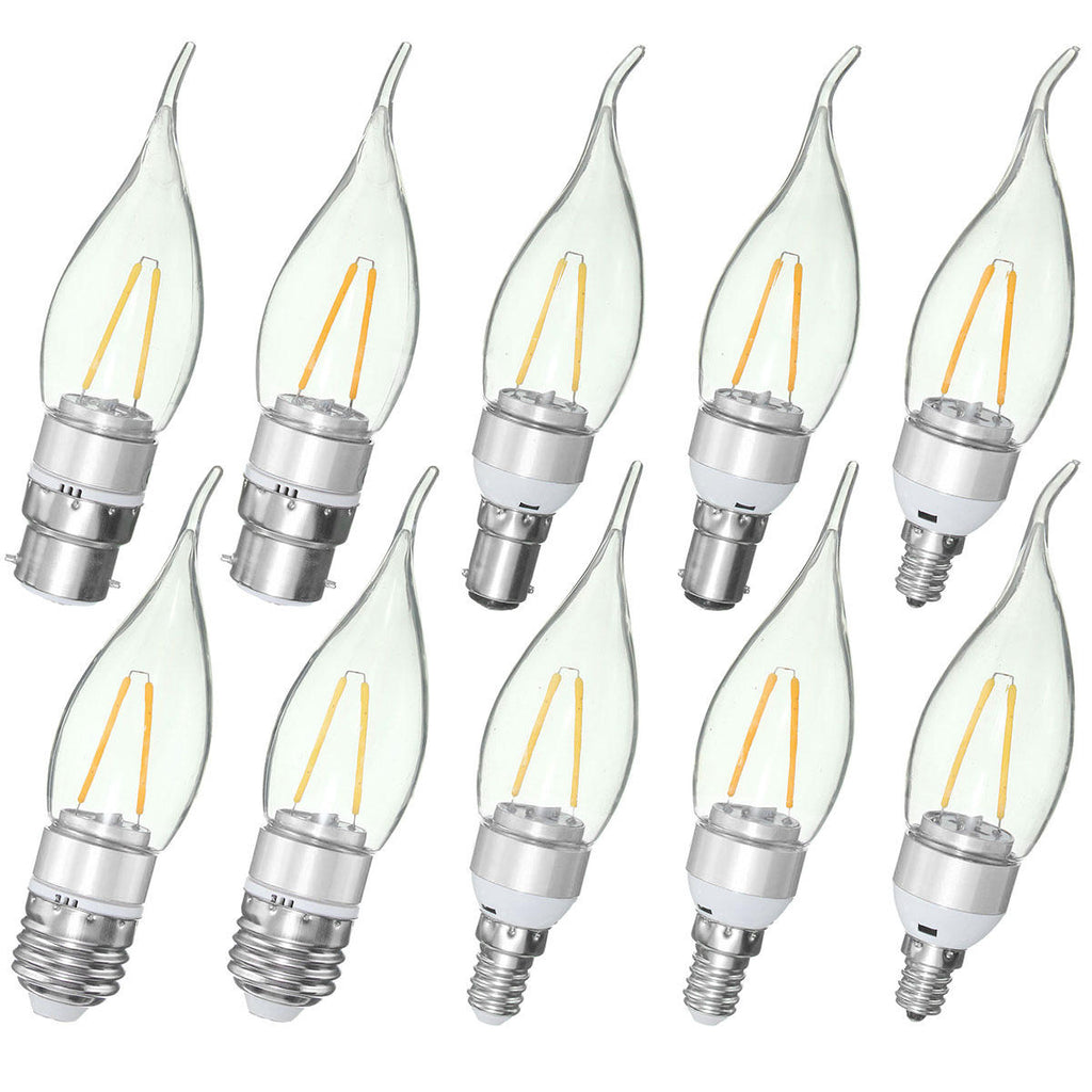 Non-Dimmable 2W Sliver Pull Tail Incandescent Candle Light Bulb 220V