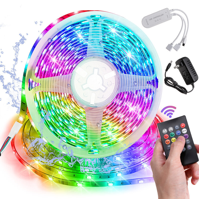 32.8ft/ 16.4ft RGB 3528 Bluetooth Led Strip Lights SMD 20 Key Remote 12V DC