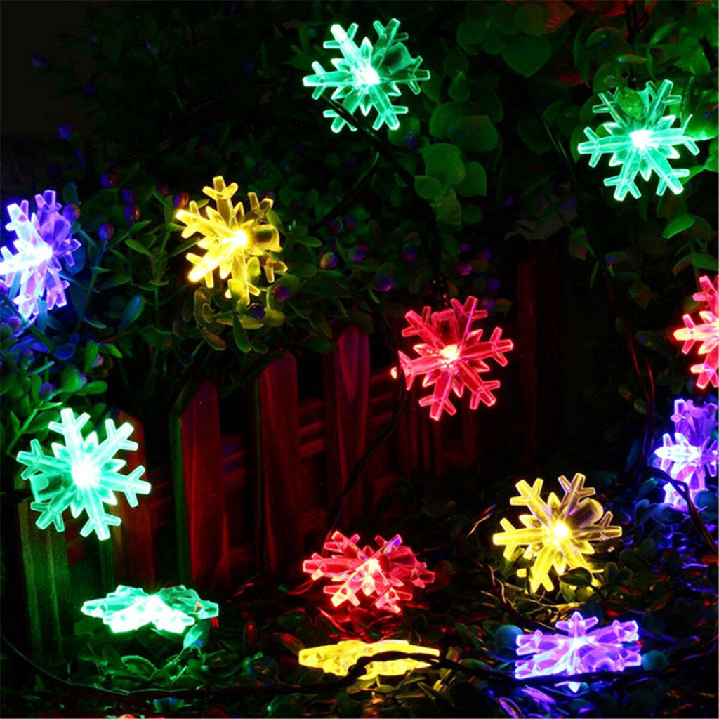 12M 39ft 100LED Solar Power Snow String Lights Home Christmas Tree Decoration Light