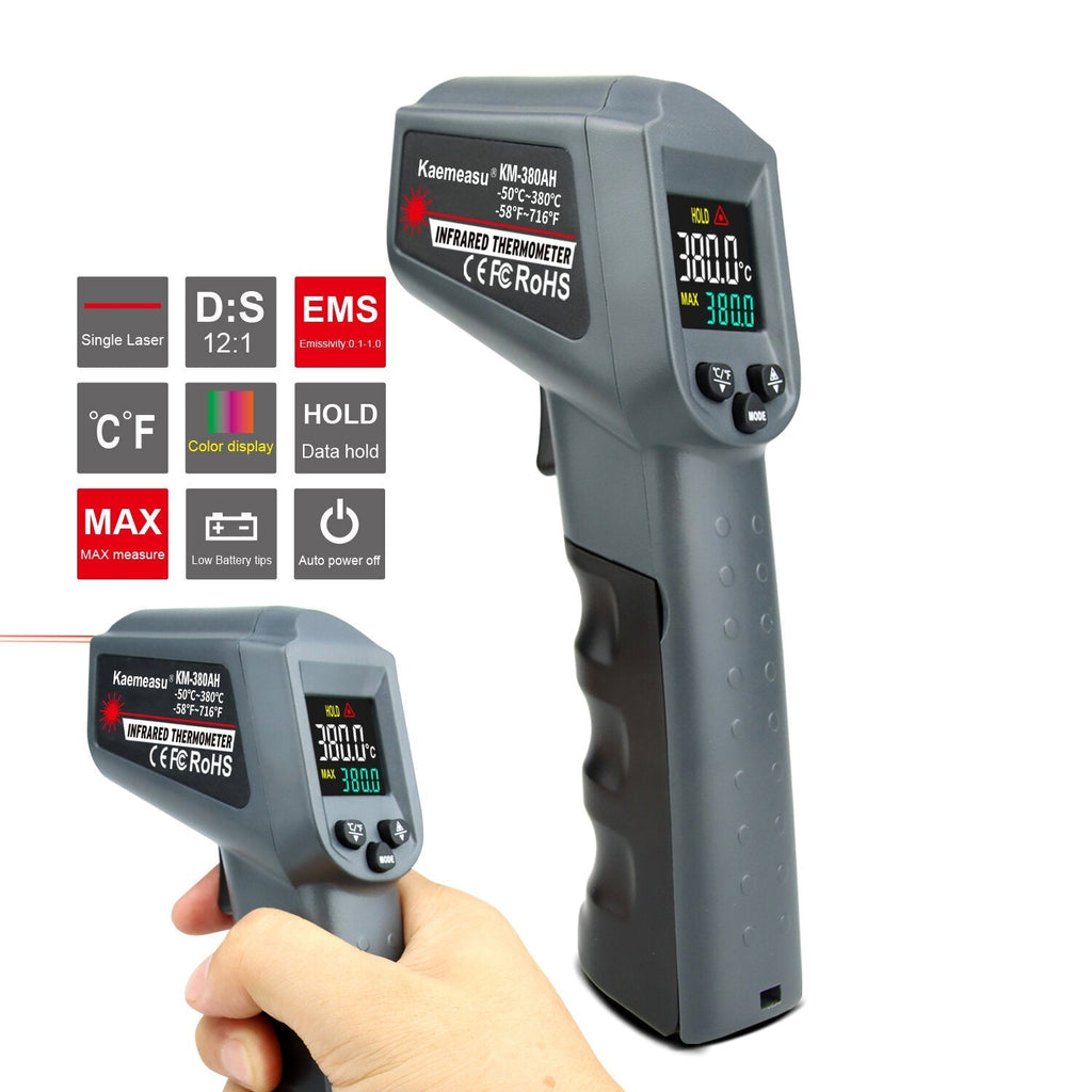 -50-550/-58-1022 Multifunctional Color Screen Infrared Thermometer Laser Industrial Temperature Measurement