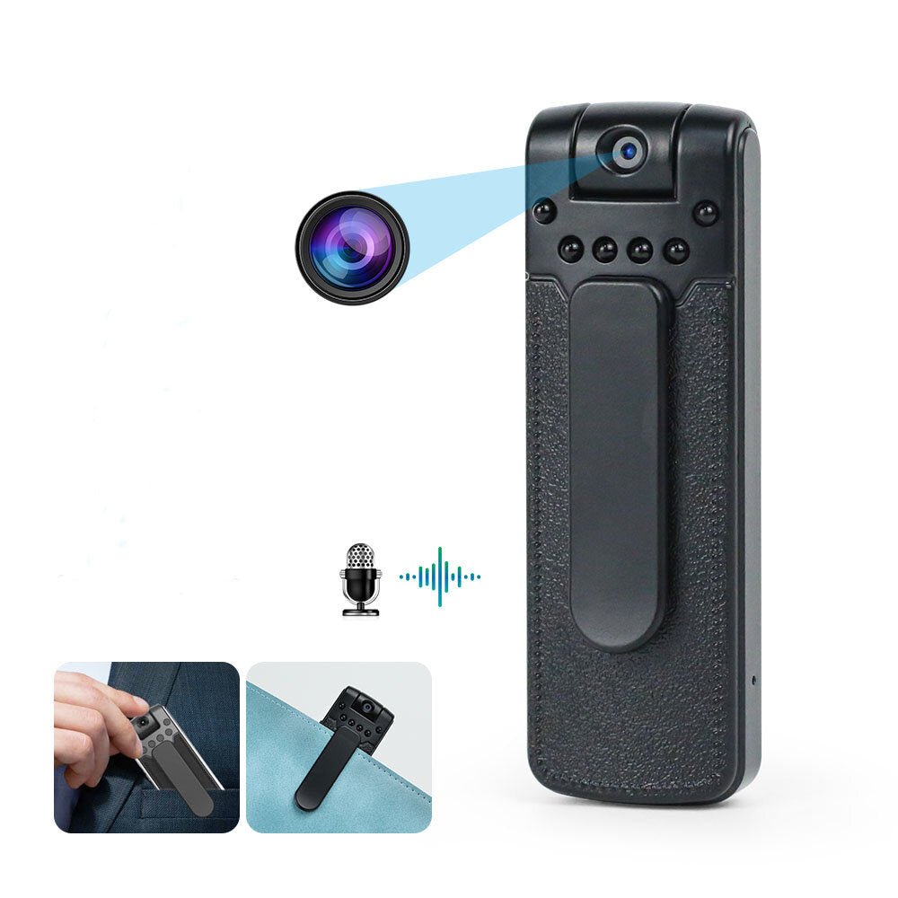 1080P HD Mini Security Camera Portable Video Recorder Infrared Night Vision Camera Non-handheld Wearable