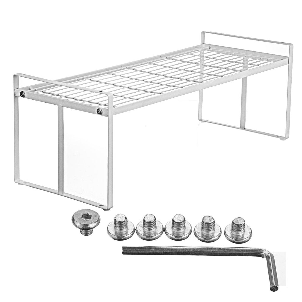 White Standing Rack Kitchen Bathroom Countertop Storage Organizer Shelf Holder