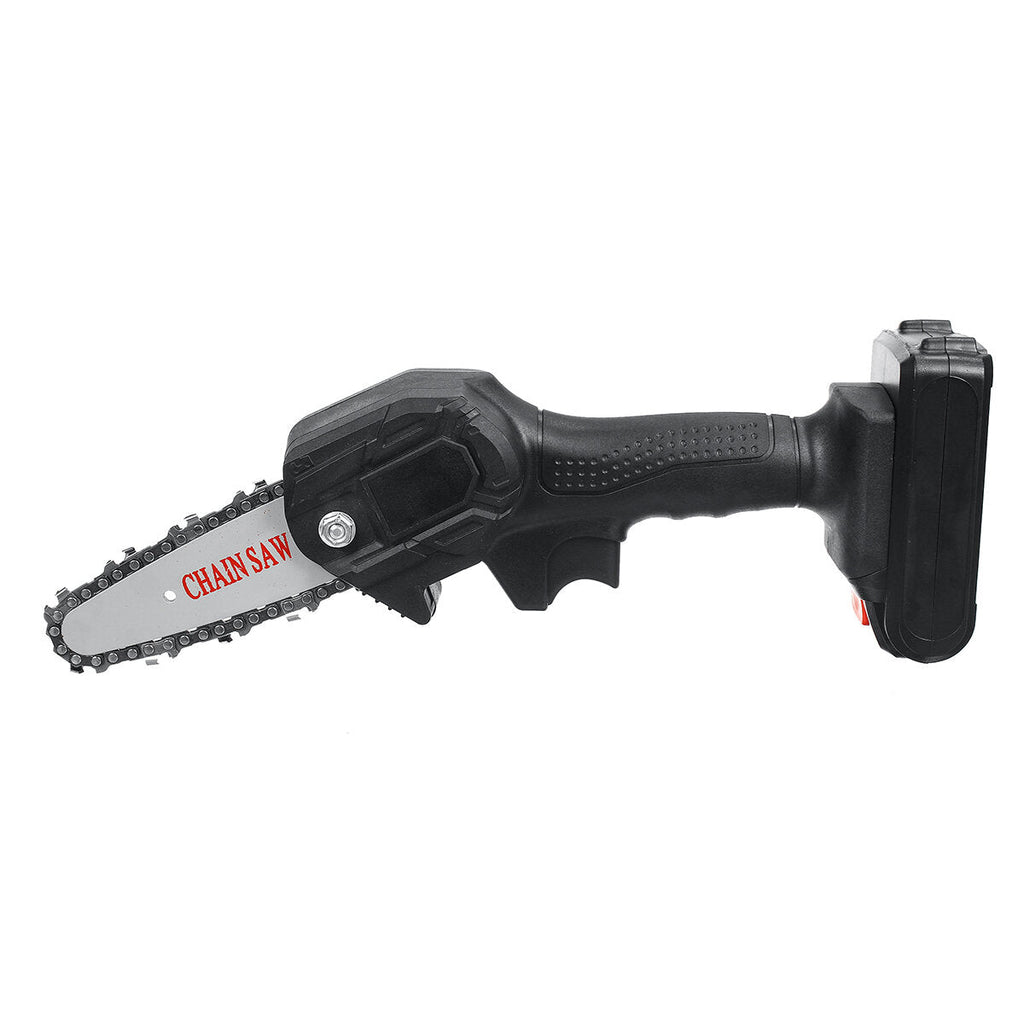 4" Mini Cordless Electric Chain Saw Wood Cutter Woodworking One-Hand Saw