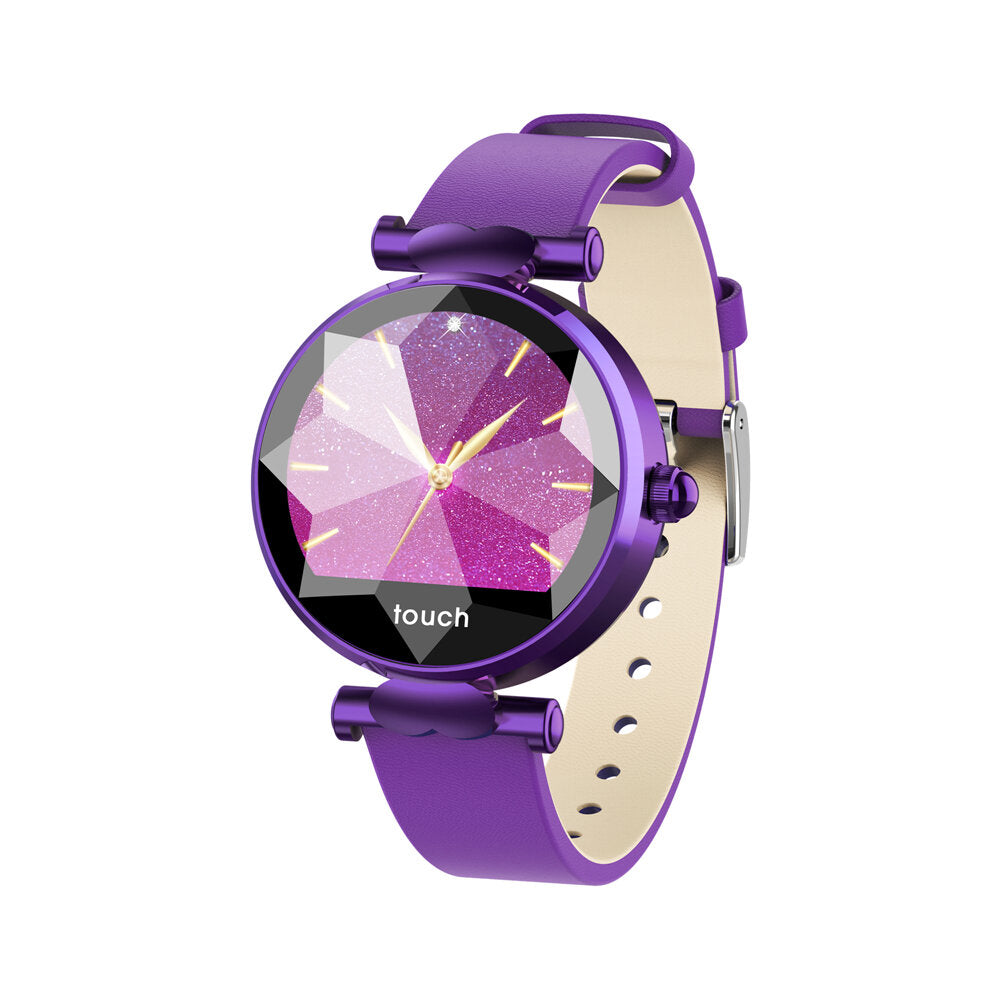 Female Menstrual Period Record Blood Pressure Leather Strap Fashion Smart Watch Whatsapp Reminder 8 Sports Mode