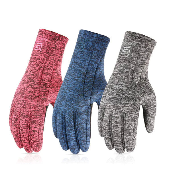 Men Women Sports Velvet Waterproof Gloves Outdoor Riding Touch Screen Ski Climbing Gloves