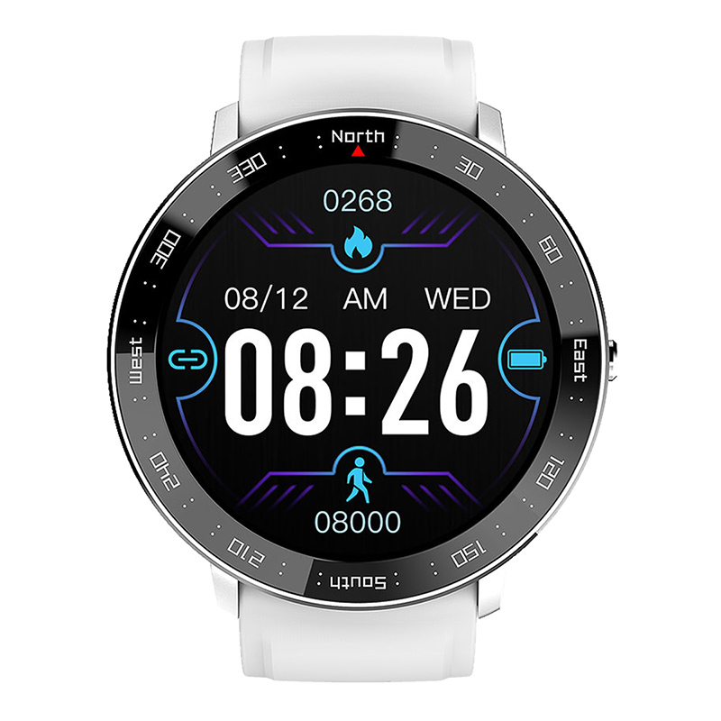 1.28inch Full-touch Screen Heart Rate Blood Pressure Monitor Multi-sport Modes IP67 Waterproof Smart Watch