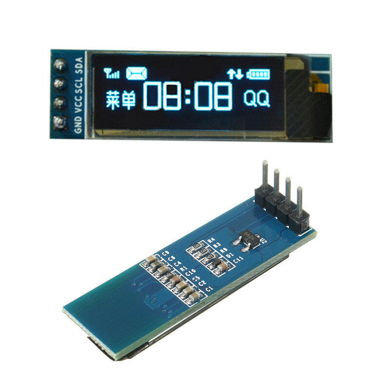 3Pcs 0.91 Inch 128x32 IIC I2C Blue OLED LCD Display DIY Module SSD1306 Driver IC DC 3.3V 5V