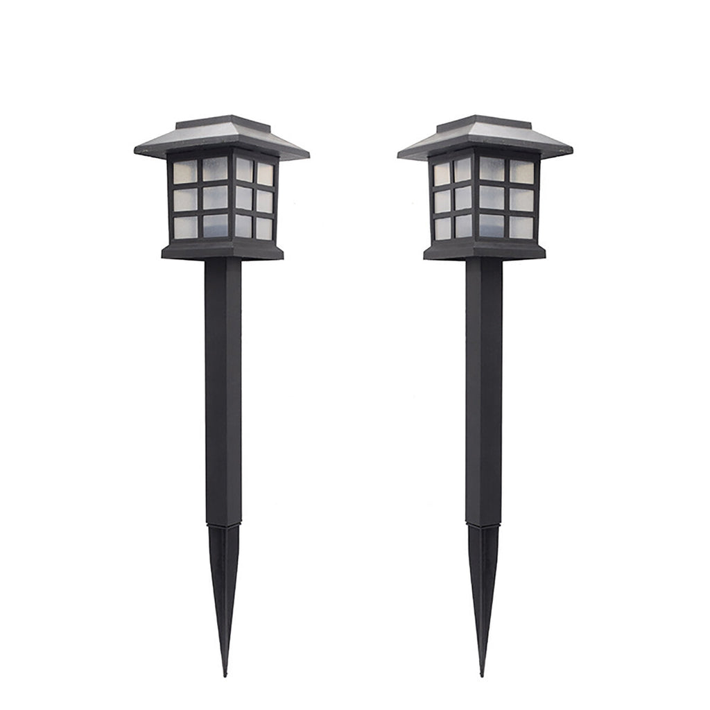 2 Pack Solar LEDLawnLights Pathway Lights Set Outdoor Yard Garden Walkway Landscape Lamp