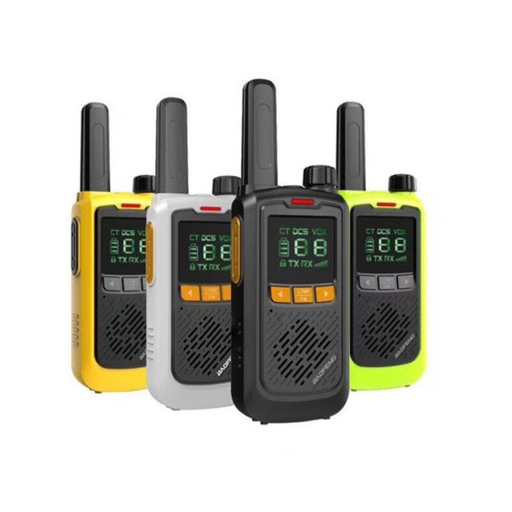 5W 3.7V Mini Walkie Talkie 400-470MHZ 16 Channels 1-3km Waterproof UV Dual Band Two-way Handheld USB Radio for Outdoor Camping Travel Hiking Intercom