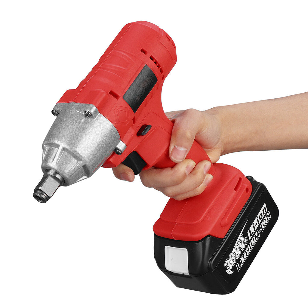 588N.m 388VF Electric Impact Wrench Driver Rechargeable 1/2" Square Power Tools