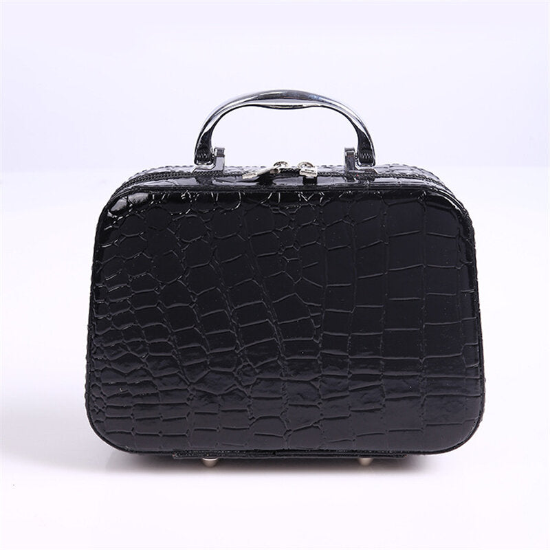 Stone Pattern Crocodile Pattern Large Capacity Portable Cosmetic Bag