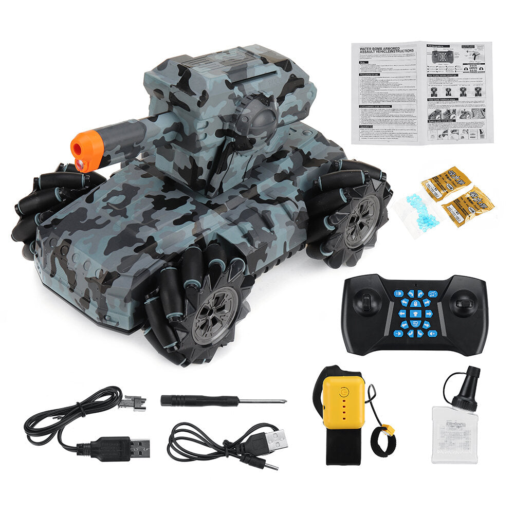 2.4G 360 Rotate RC Tank Gesture Controlled Remote Control Stunt Car Vehicles Water Balls Drift Kids Boy Toys