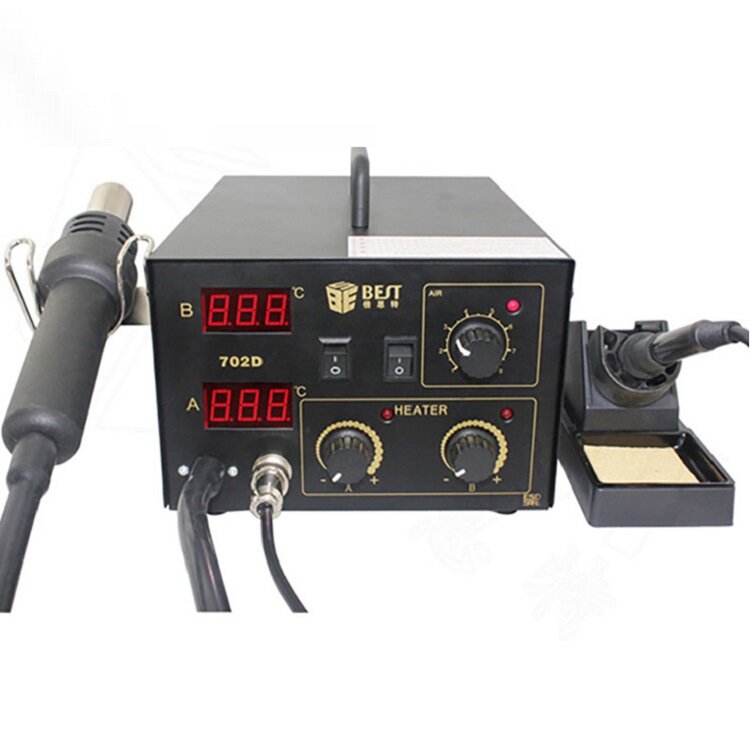 2 In 1 650W High Power Hot Air Gun Soldering Rework Station with Digital Display with 3 Nozzles