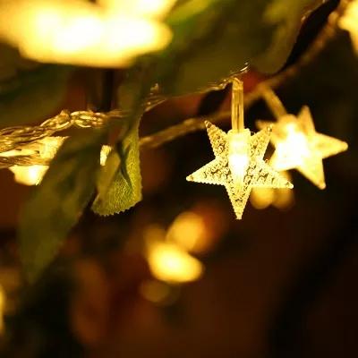 Gardening 5M 40LED String Light Star Shape Holiday Garden Party Wedding Decoration