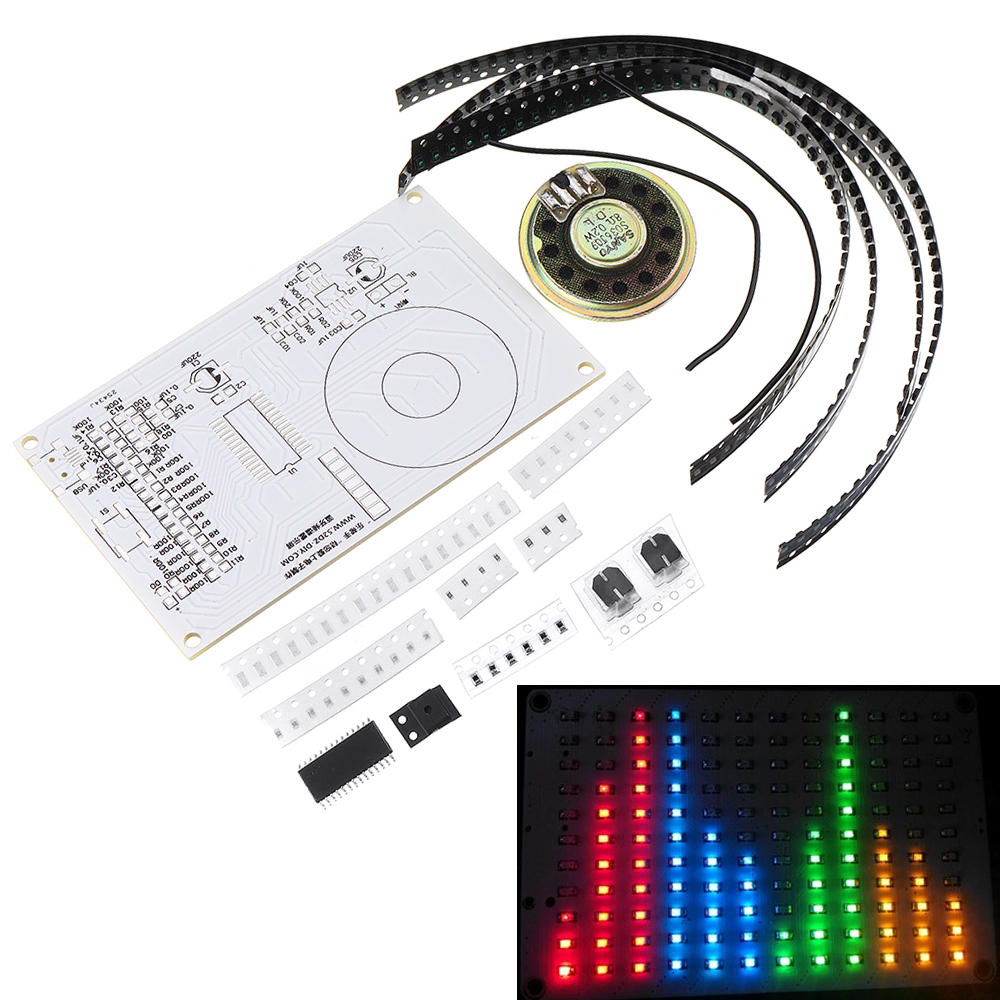 12X11 FFT Music Spectrum Sound Control LED Spectrum Analyzer DIY Dot Matrix Electronic Production Kit