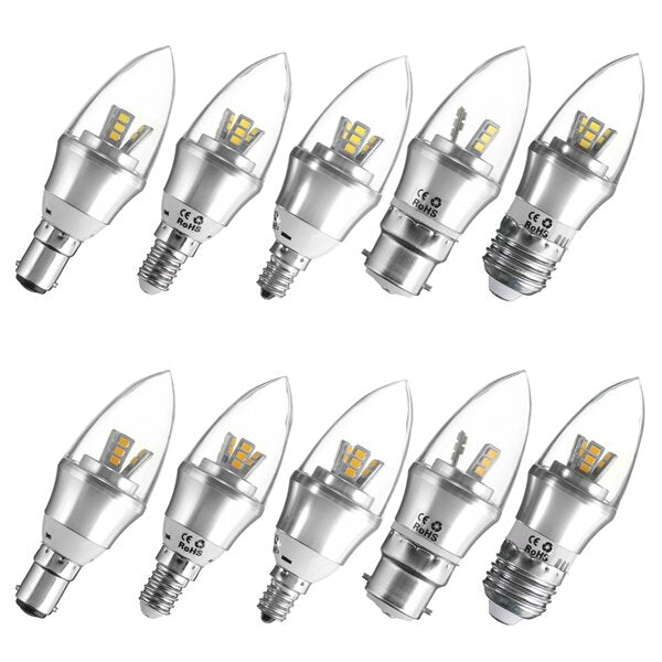 E27/E14/E12/B22/B15 Dimmable LED Bulb 3W SMD 2835 Chandelier Candle Light Lamp AC 220V