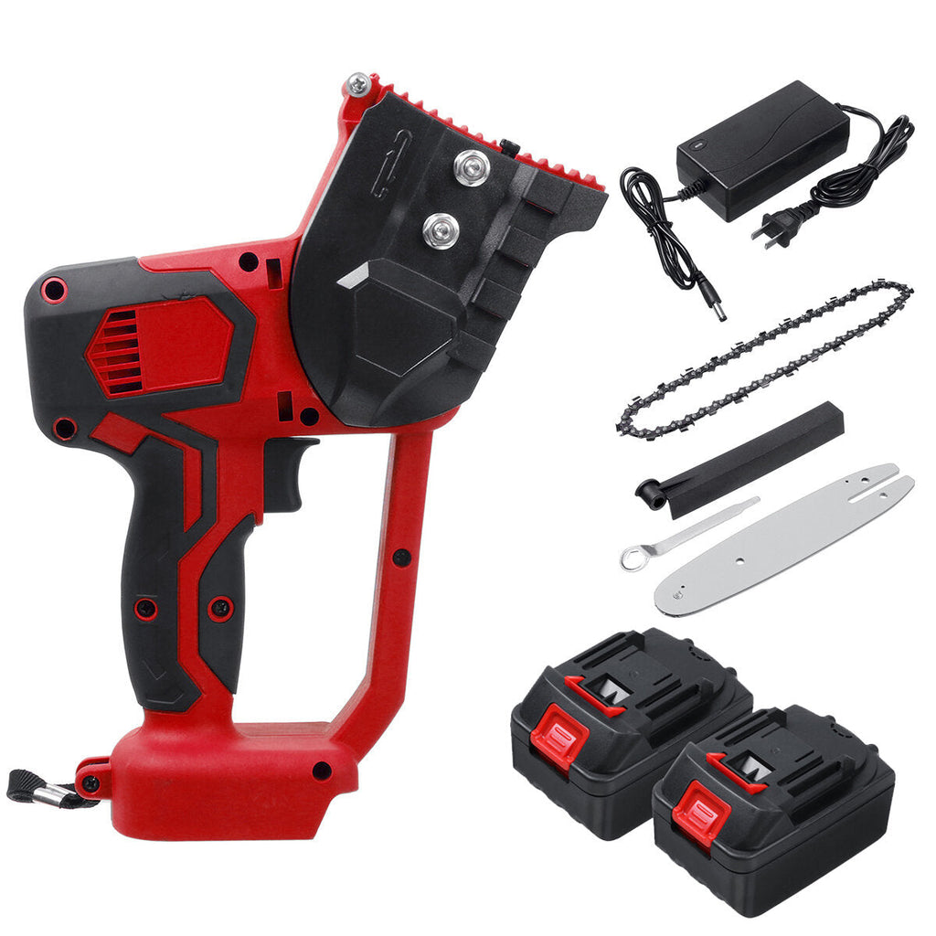 8" Rechargeable Electric Chainsaw Chain Saw Handheld Cutting Tool