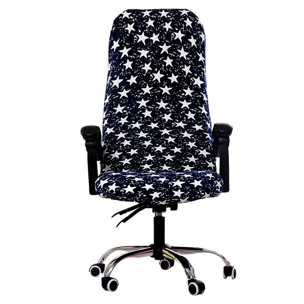 Elastic Office Chair Cover Computer Rotating Chair Protector Stretch Armchair Seat Slipcover Home Office Furniture Decoration L Size