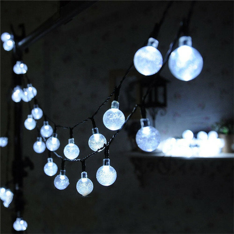 6M 30LED Solar Powered String Lights Waterproof Wire Fairy Christmas Garden Outdoor