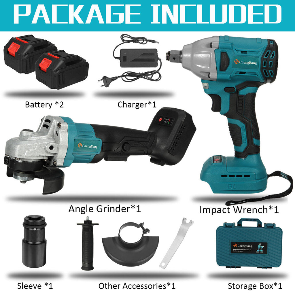 2 IN 1 Cordless Impact Wrench Angle Grinder For Makita 18V Battery