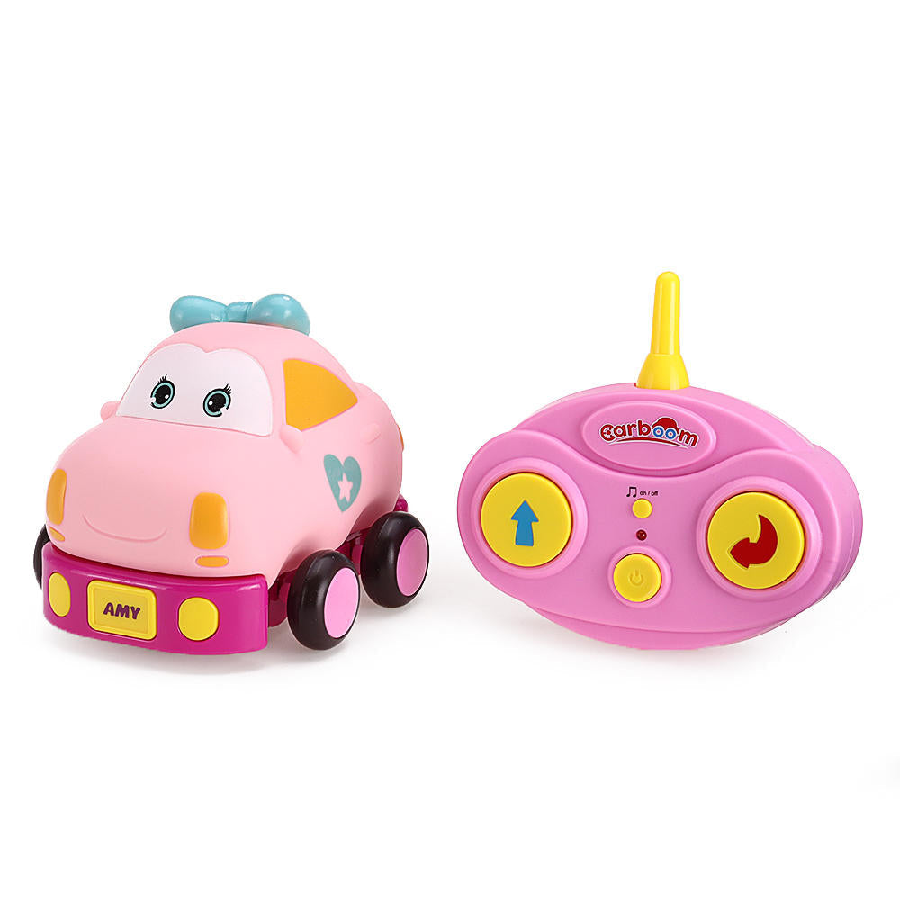 Electric Wireless Control Cartoon Mini RC Car with LED Light Music without Battery Toys