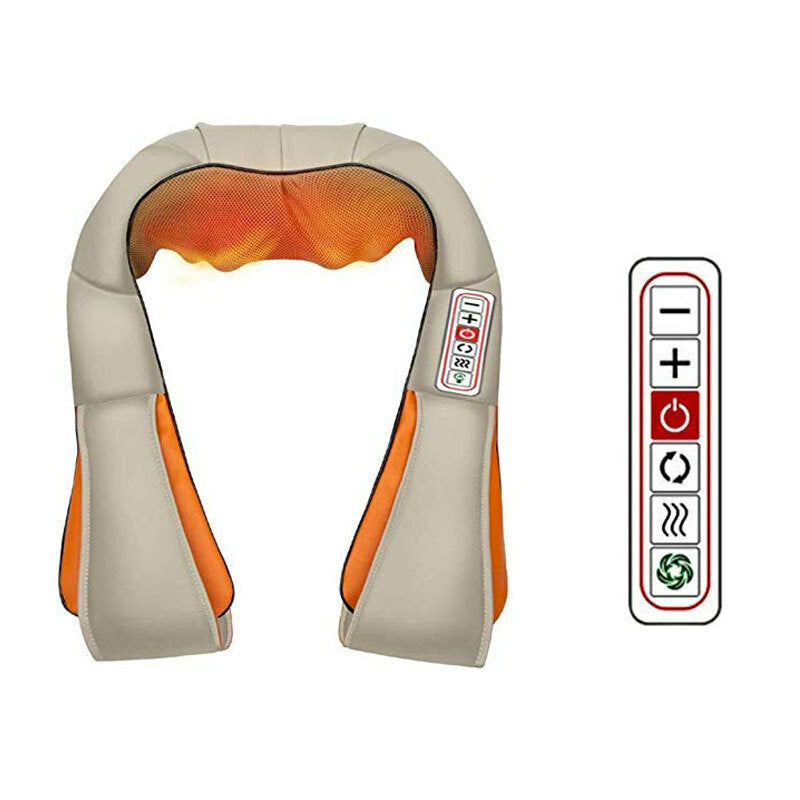 U Shape Electrical Shiatsu Back Neck Shoulder Body Massager Infrared Heated 4D Kneading Car/Home Massage Shawl Device